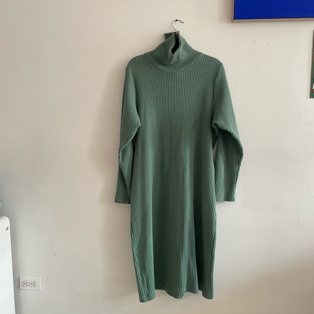 Ilana Kohn Green Turtleneck Dress